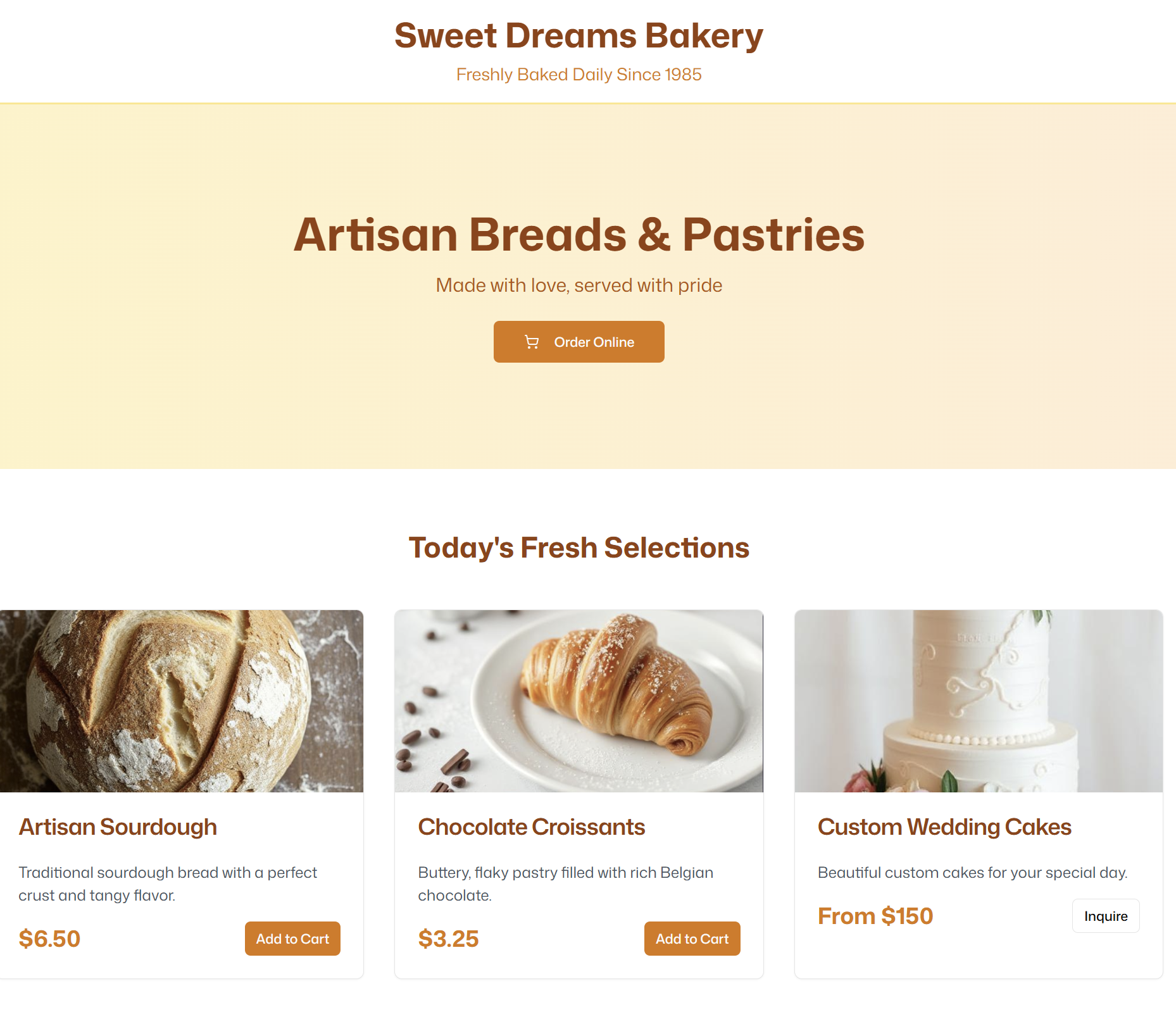 Sweet Dreams Bakery